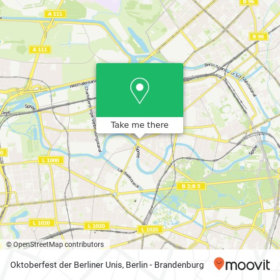 Карта Oktoberfest der Berliner Unis