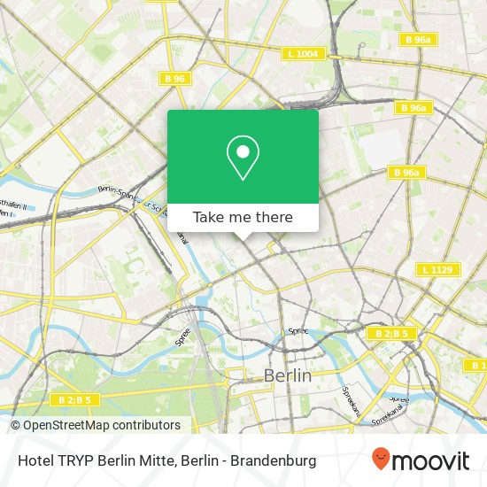 Hotel TRYP Berlin Mitte map