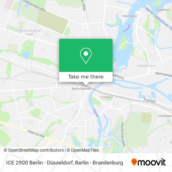 Карта ICE 2900 Berlin - Düsseldorf