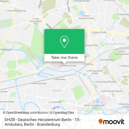 DHZB - Deutsches Herzzentrum Berlin - TX-Ambulanz map