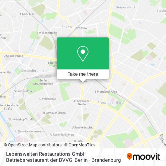 Карта Lebenswelten Restaurations GmbH Betriebsrestaurant der BVVG