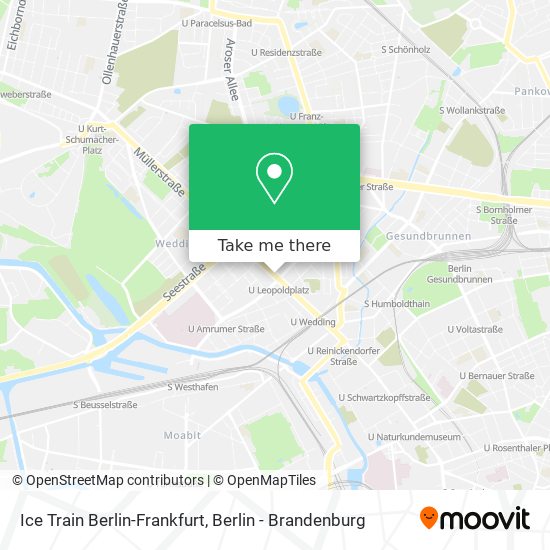 Ice Train Berlin-Frankfurt map