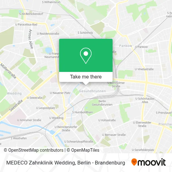 MEDECO Zahnklinik Wedding map