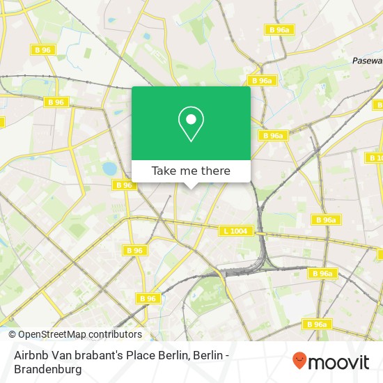 Airbnb Van brabant's Place Berlin map