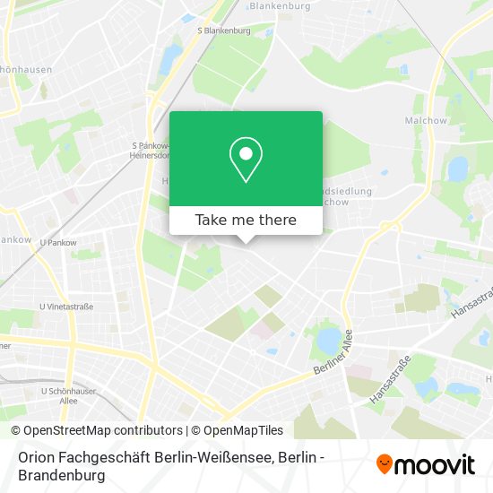 Карта Orion Fachgeschäft Berlin-Weißensee
