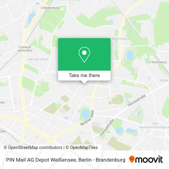 Карта PIN Mail AG Depot Weißensee