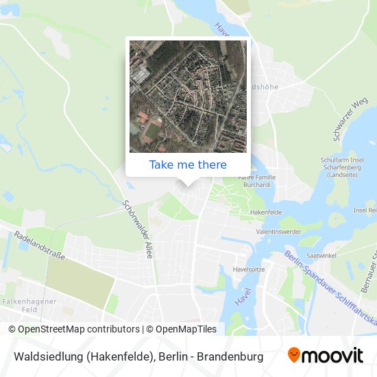 Карта Waldsiedlung (Hakenfelde)