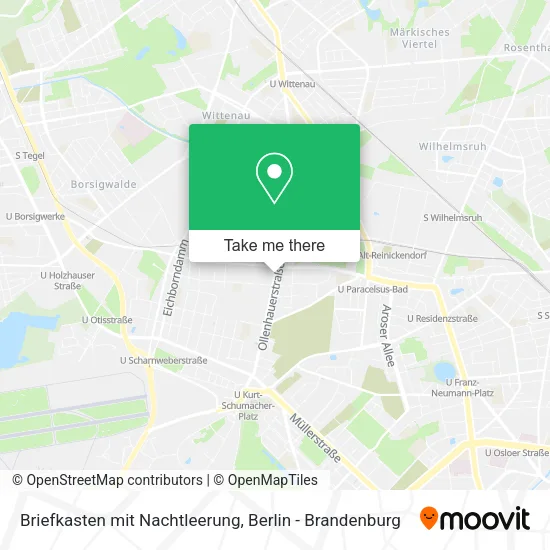 Карта Briefkasten mit Nachtleerung
