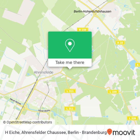 Карта H Eiche, Ahrensfelder Chaussee