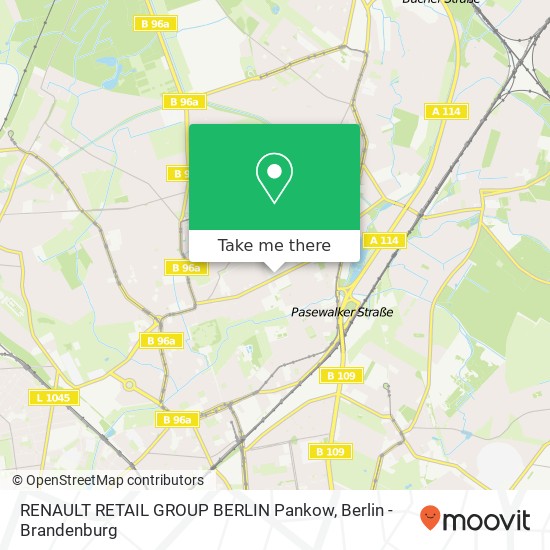 Карта RENAULT RETAIL GROUP BERLIN Pankow