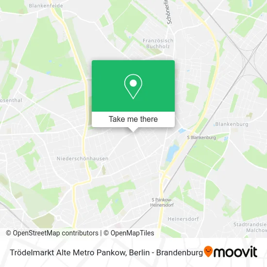 Карта Trödelmarkt Alte Metro Pankow