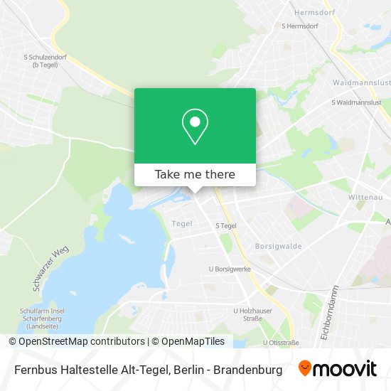 Fernbus Haltestelle Alt-Tegel map