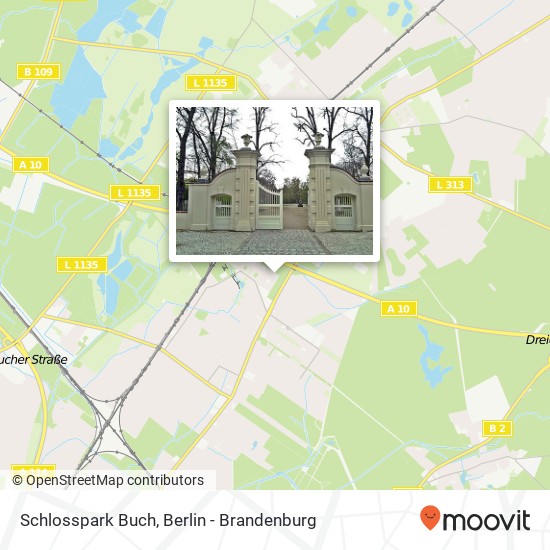 Schlosspark Buch map