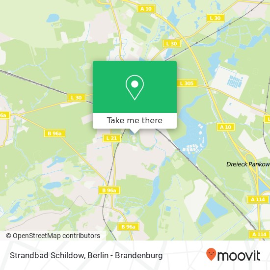 Strandbad Schildow map