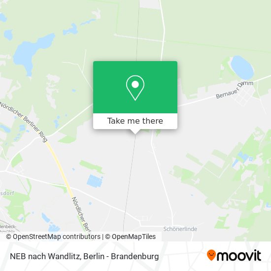 NEB nach Wandlitz map