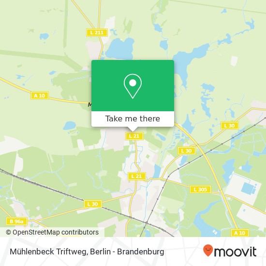 Mühlenbeck Triftweg map