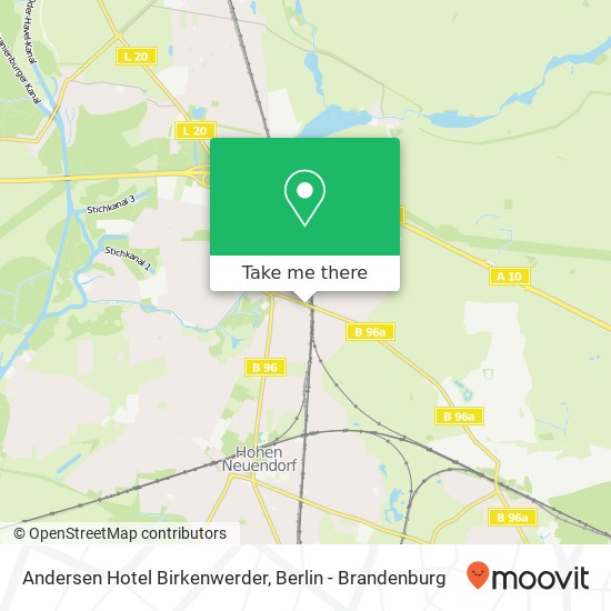 Andersen Hotel Birkenwerder map
