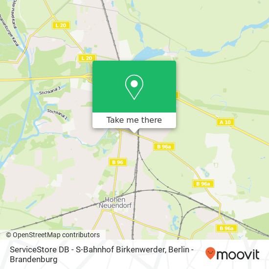 ServiceStore DB - S-Bahnhof Birkenwerder map