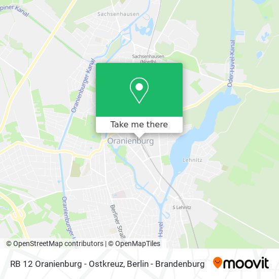 RB 12 Oranienburg - Ostkreuz map