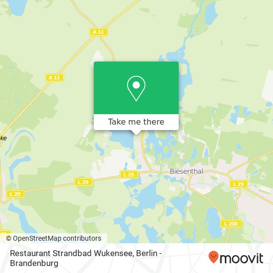 Restaurant Strandbad Wukensee map