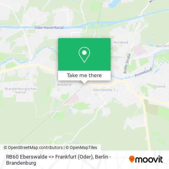 RB60 Eberswalde <> Frankfurt (Oder) map