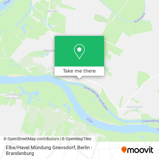 Elbe/Havel Mündung Gnevsdorf map
