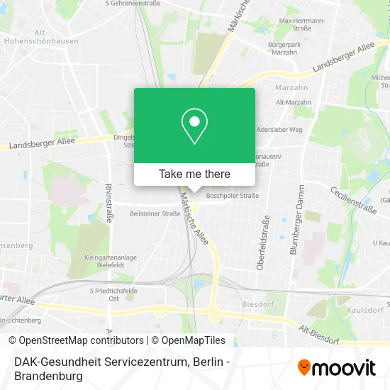 Карта DAK-Gesundheit Servicezentrum