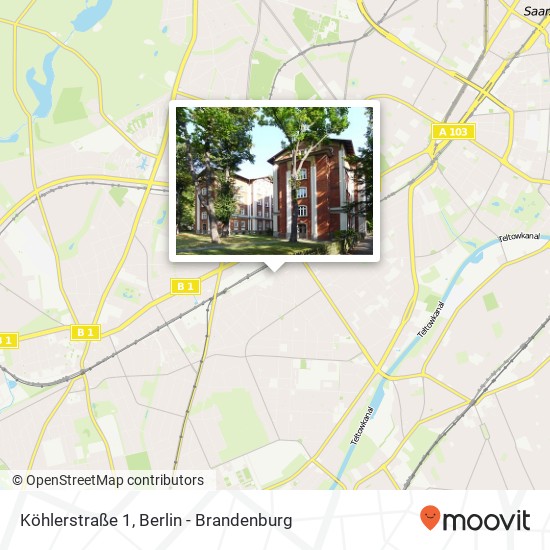 Köhlerstraße 1, Lichterfelde, 12205 Berlin map