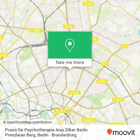 Карта Praxis für Psychotherapie Anja Zilker Berlin Prenzlauer Berg, Knaackstraße 78