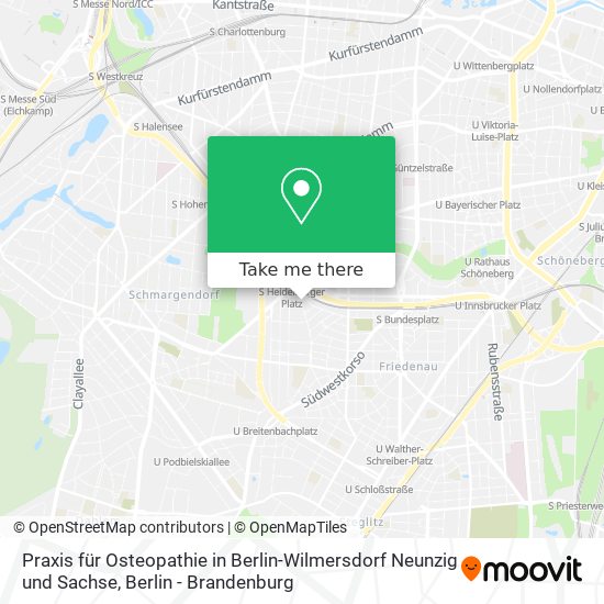 Praxis für Osteopathie in Berlin-Wilmersdorf Neunzig und Sachse map