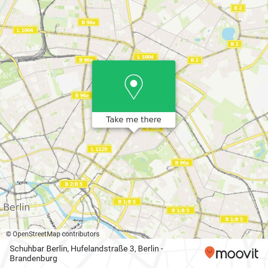 Schuhbar Berlin, Hufelandstraße 3 map