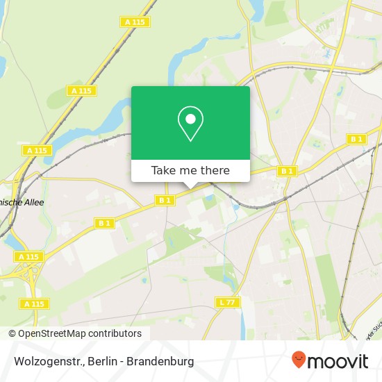 Wolzogenstr. map