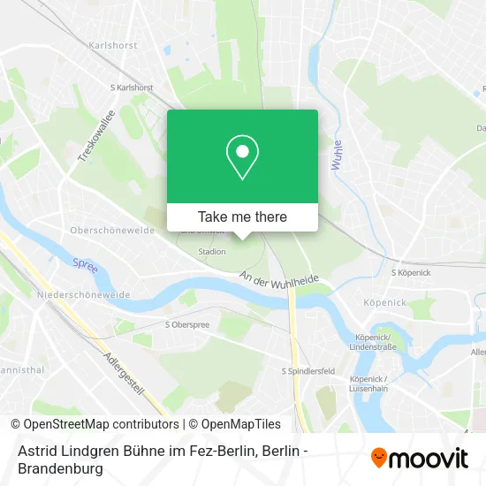 Карта Astrid Lindgren Bühne im Fez-Berlin
