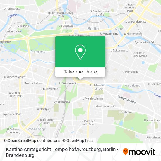 Карта Kantine Amtsgericht Tempelhof / Kreuzberg