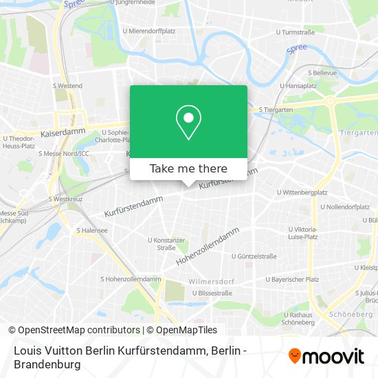 Карта Louis Vuitton Berlin Kurfürstendamm