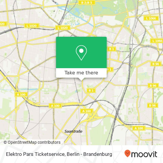 Карта Elektro Pars Ticketservice, Martin-Luther-Straße 88