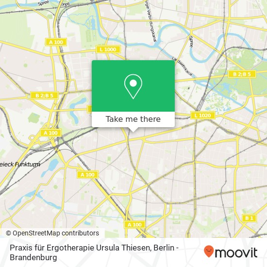 Карта Praxis für Ergotherapie Ursula Thiesen, Clausewitzstraße 2