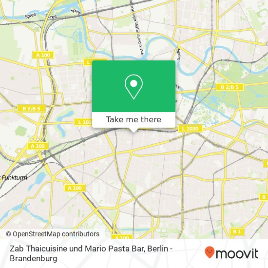 Карта Zab Thaicuisine und Mario Pasta Bar, Leibnizstraße 43