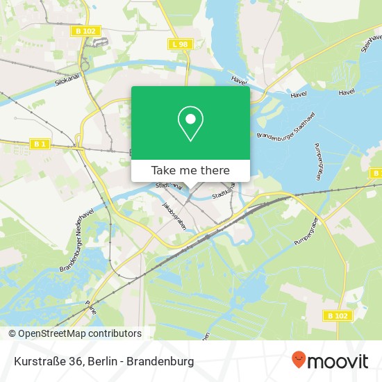 Карта Kurstraße 36, 14776 Brandenburg an der Havel