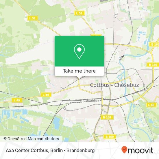 Карта Axa Center Cottbus, Berliner Straße 52