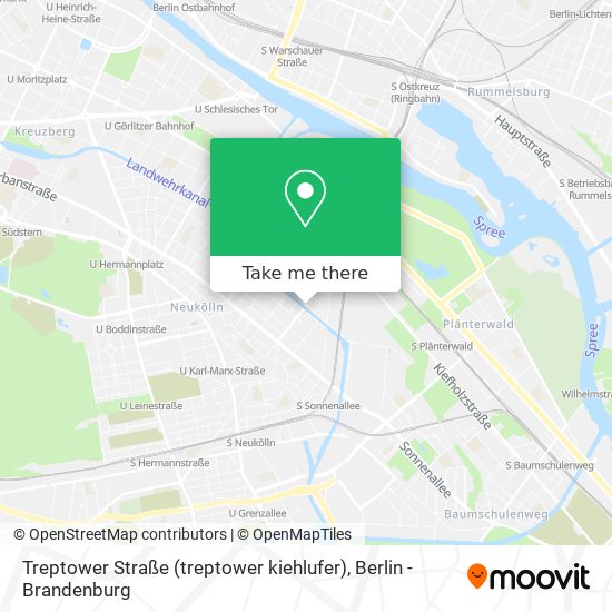 Карта Treptower Straße (treptower kiehlufer)