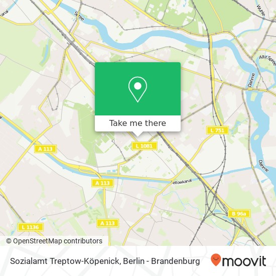 Sozialamt Treptow-Köpenick map