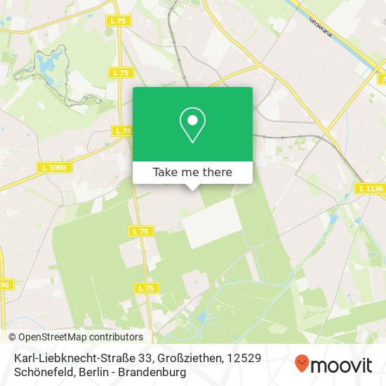 Karl-Liebknecht-Straße 33, Großziethen, 12529 Schönefeld map