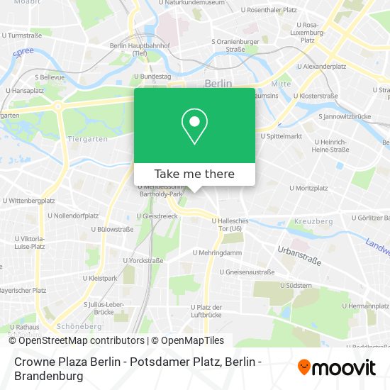Crowne Plaza Berlin - Potsdamer Platz map