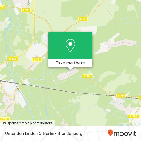 Карта Unter den Linden 6, 14558 Nuthetal