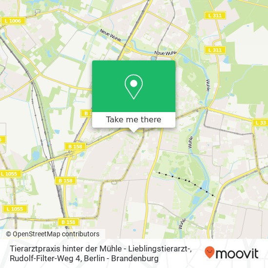 Карта Tierarztpraxis hinter der Mühle - Lieblingstierarzt-, Rudolf-Filter-Weg 4