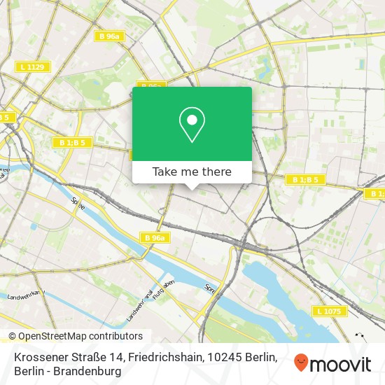 Krossener Straße 14, Friedrichshain, 10245 Berlin map