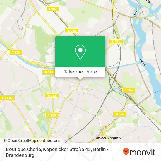 Карта Boutique Cherie, Köpenicker Straße 43