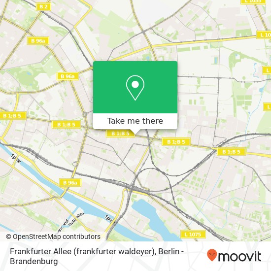 Frankfurter Allee (frankfurter waldeyer), Friedrichshain, 10247 Berlin map