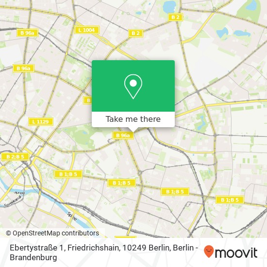 Ebertystraße 1, Friedrichshain, 10249 Berlin map